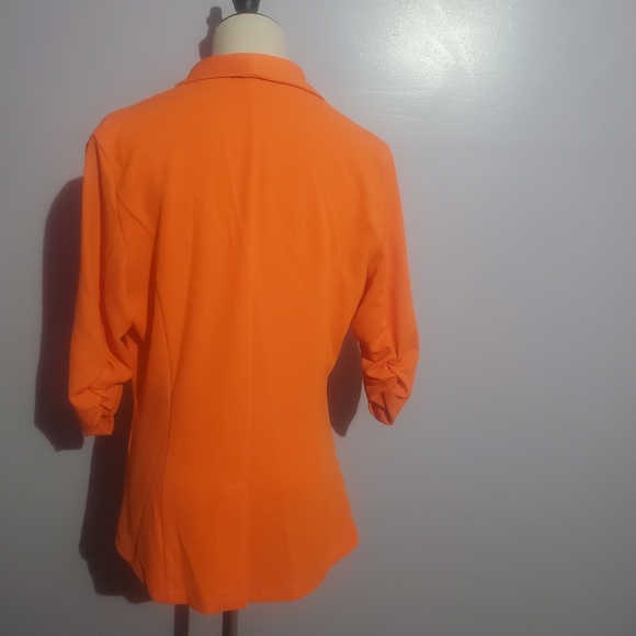 **3/20 Beyove orange cardigan jacket size medium - Picture 4 of 6
